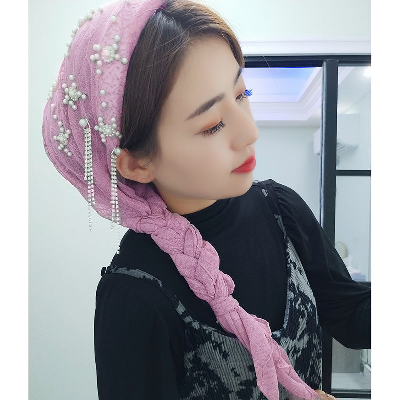 玉贝梵 回族女人的套头纱巾穆丝林纱巾秋冬新款回族头巾套头女士盖头