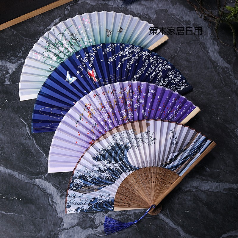 刺身装饰品扇子摆盘道具盘饰小摆件日式折扇酒店菜品冷菜冷盘点缀 布