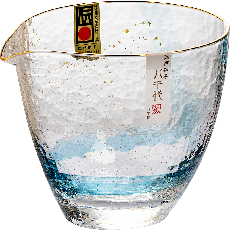 TOYO-SASAKI GLASS【品牌官旗】日本东洋佐佐木玻璃公道杯加厚大公杯功夫茶具分茶器 金边金箔公道杯