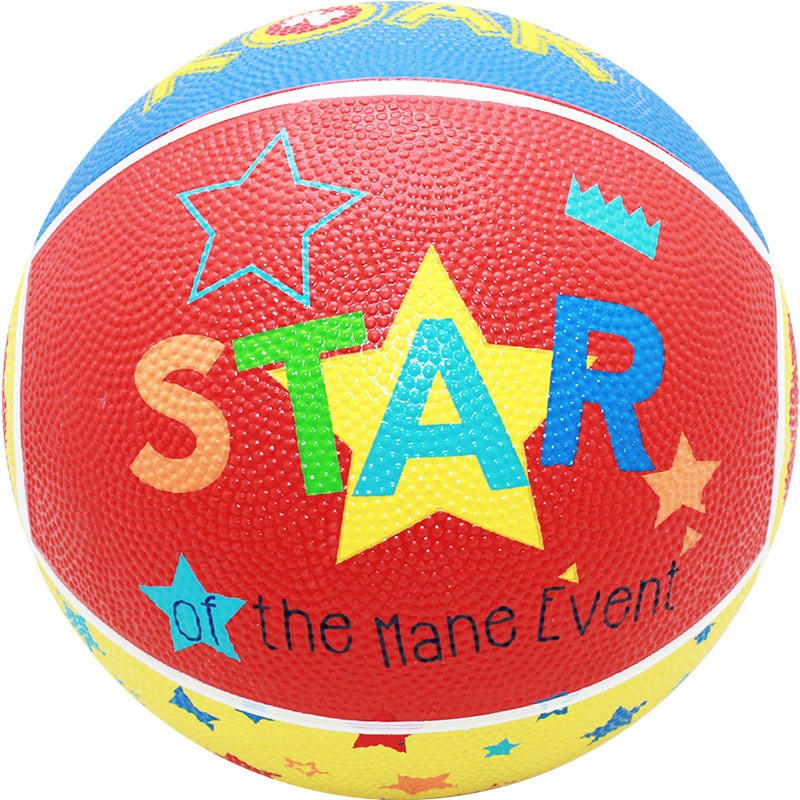 费雪(Fisher-Price)玩具球17cm 卡通小皮球拍拍球幼儿园篮球女男孩星星款F0515-12