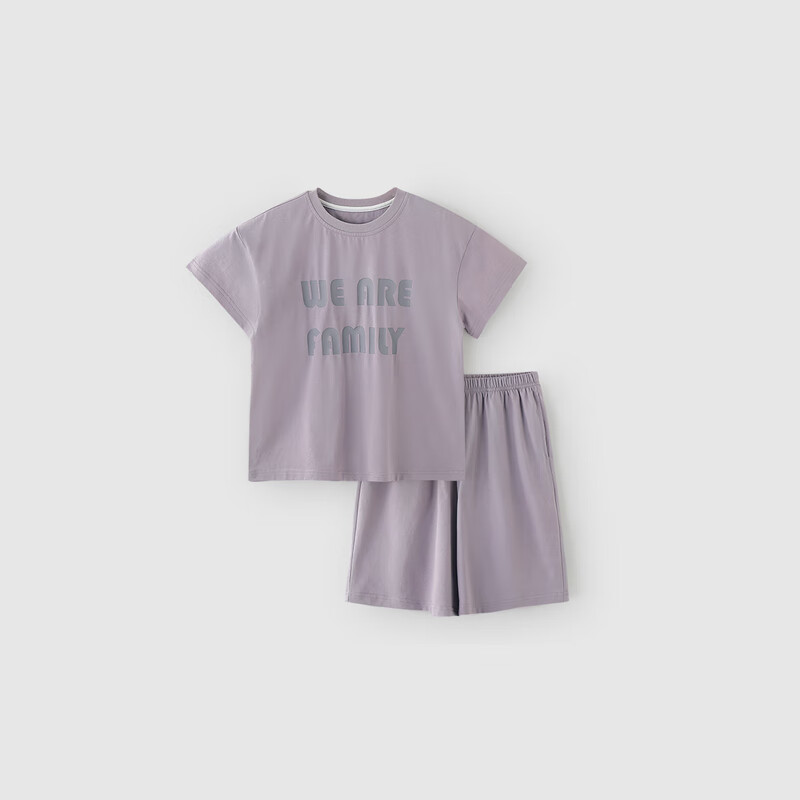 巴厘小猪（BALIPIG）【断码清仓】儿童家居服男童2024年新款睡衣夏季薄款中大童 灰风铃紫 130 cm