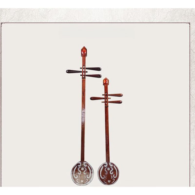 贤怀达木制舞蹈道具彝族大中小三弦二弦琴少数民族乐器萨瓦热冬不拉