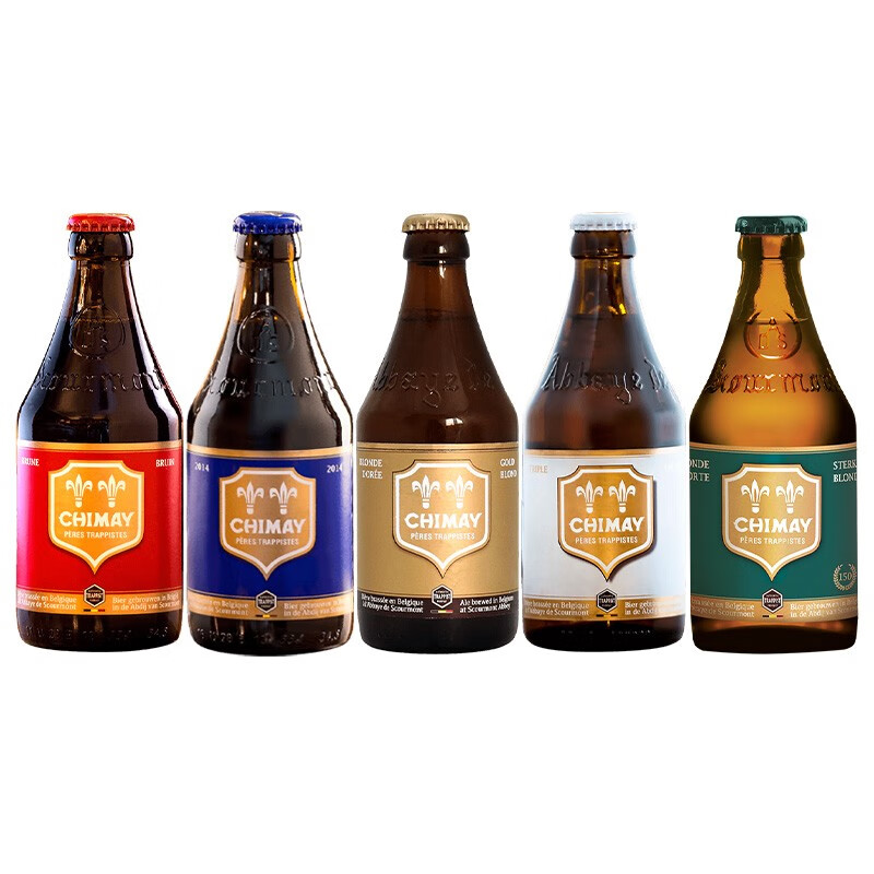 智美精酿啤酒 修道院精酿 比利时啤酒 进口啤酒 金红白蓝绿 330ml 1瓶