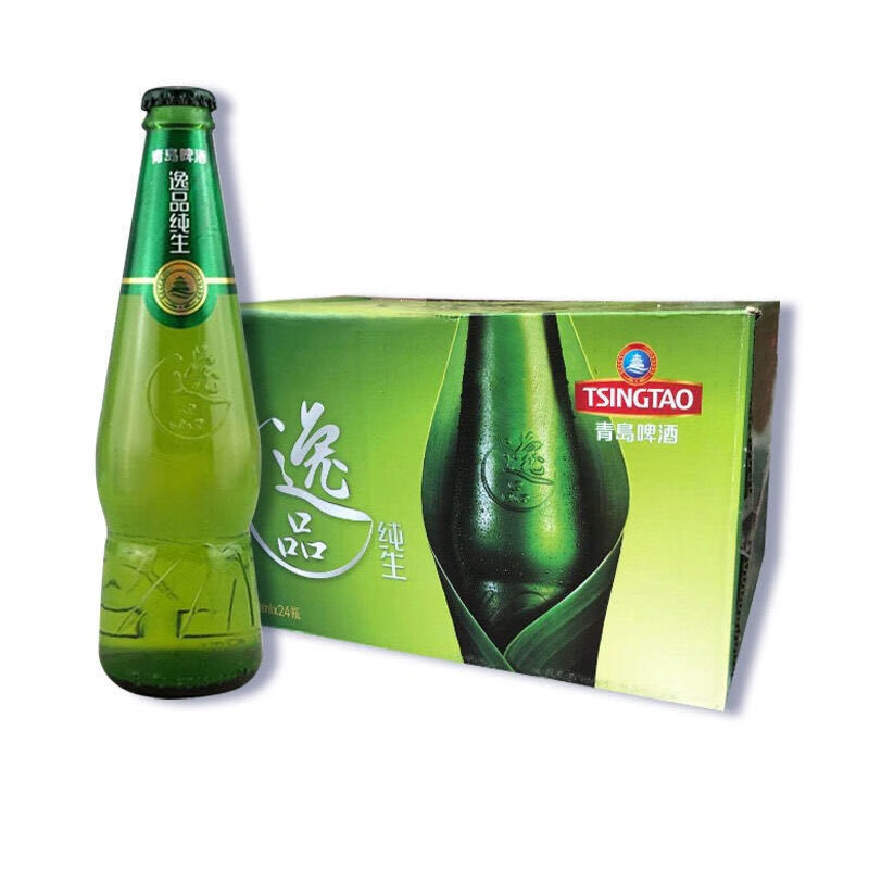 青岛啤酒(tsingtao) 逸品纯生 218ml*24瓶 小玻璃瓶装整箱