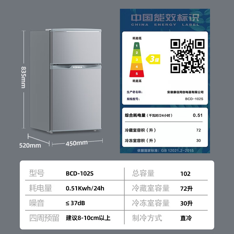 康佳bcd-102s冰箱评测质量好吗?坑不坑人看完这个评测就知道了!