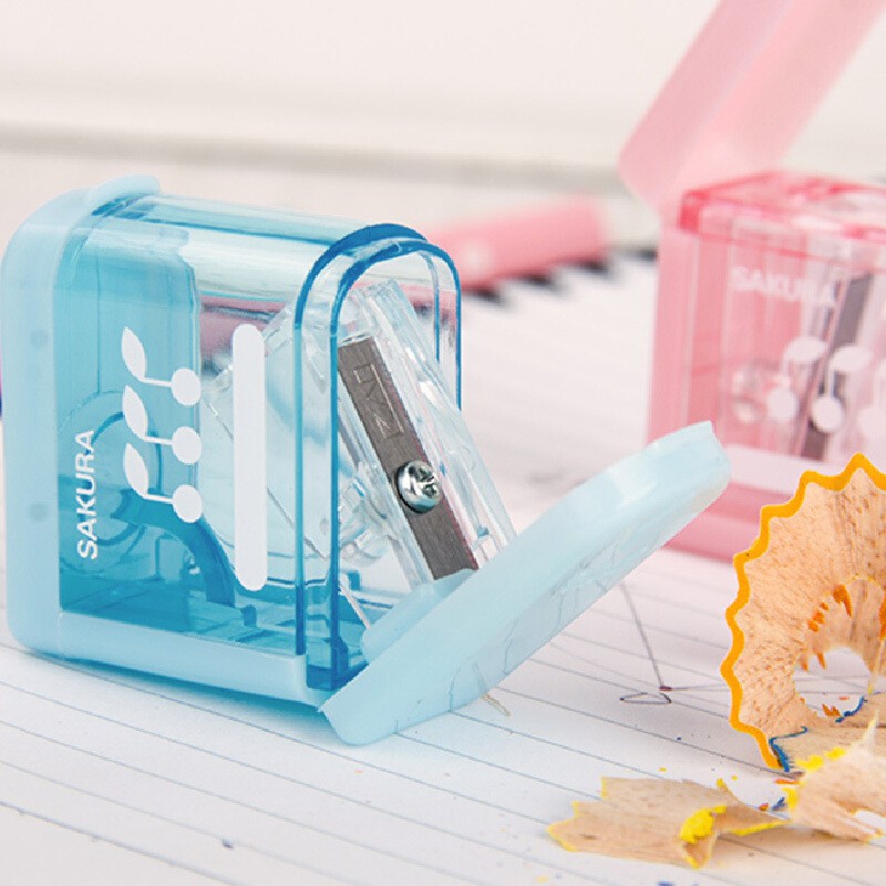 sakura日本樱花 小学生文具卷笔刀削笔器双色可选安心护手设计日本