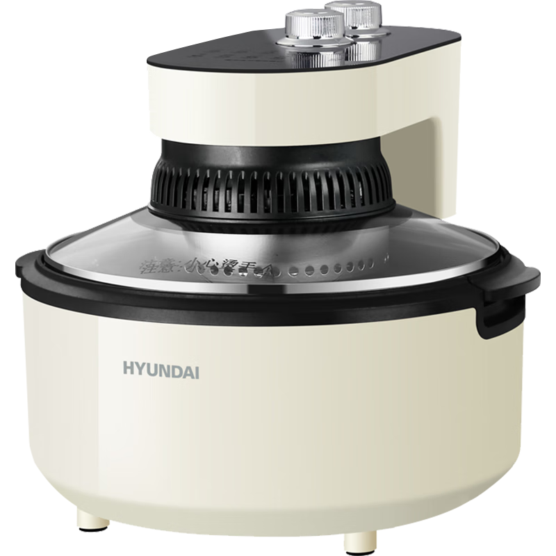 HYUNDAI现代可视空气炸锅家用智能5.5L大容量全自动多功能烤箱电炸锅100044721647