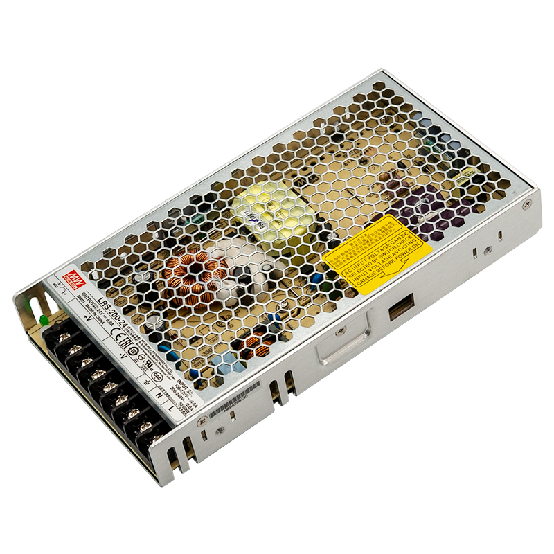 明緯（MEANWELL）開關(guān)電源LRS-200監(jiān)控LED燈帶DC直流200W轉(zhuǎn)12V24V伏驅(qū)動(dòng)工控變壓器 LRS-200-24