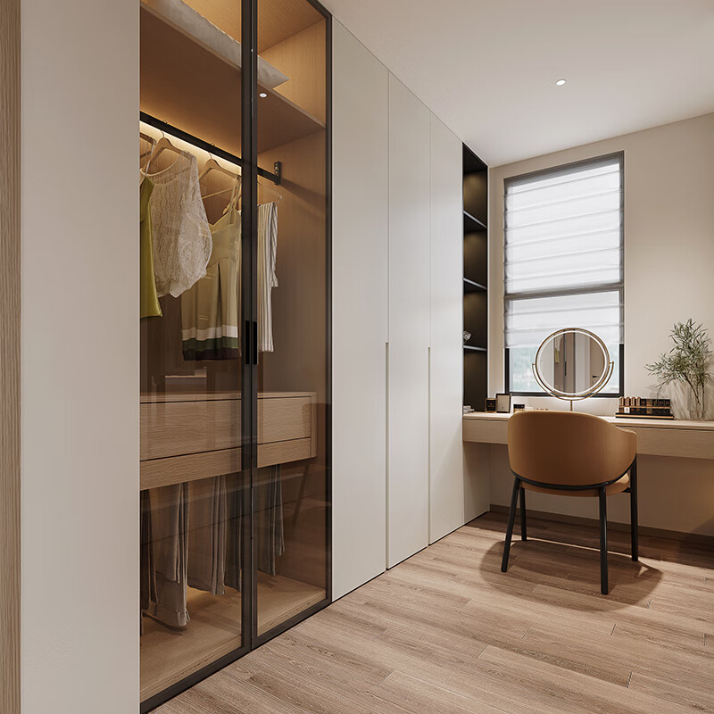 玛格衣柜定制整体卧室悬空衣柜网红衣帽间悬浮式一体组合家具 预付金