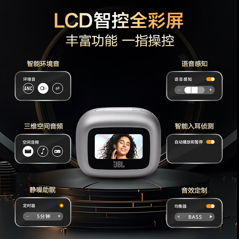 JBL 推出 LIVE BUDS 3 蓝牙耳机：触控彩屏充电盒、10mm 动圈，1299 元休闲区蓝鸢梦想 - Www.slyday.coM