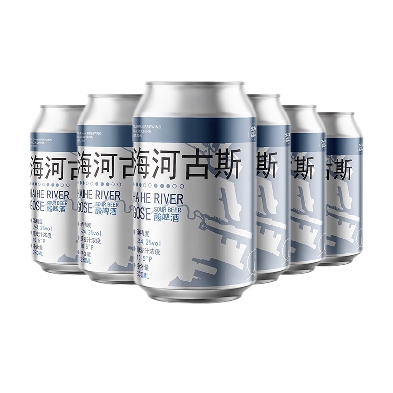 楚门津酿 精酿啤酒 海河古斯酸啤酒 330ml*6罐 年货 海河古斯酸啤酒 330mL 6罐