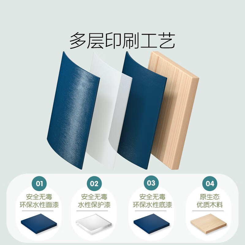 铭塔木制积木玩具 莫兰迪色系儿童拼装拼搭早教启蒙 50粒大颗粒(桶装)