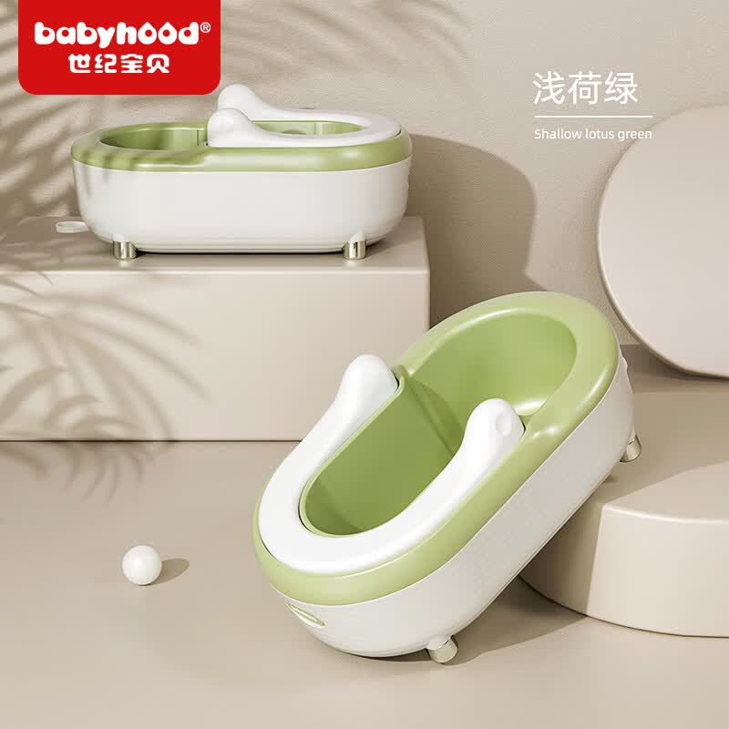 世纪宝贝（babyhood）婴儿洗屁屁神器 宝宝坐浴盆洗屁股盆儿童洗PP盆 PU坐垫 140浅荷绿怎么样,好用不?