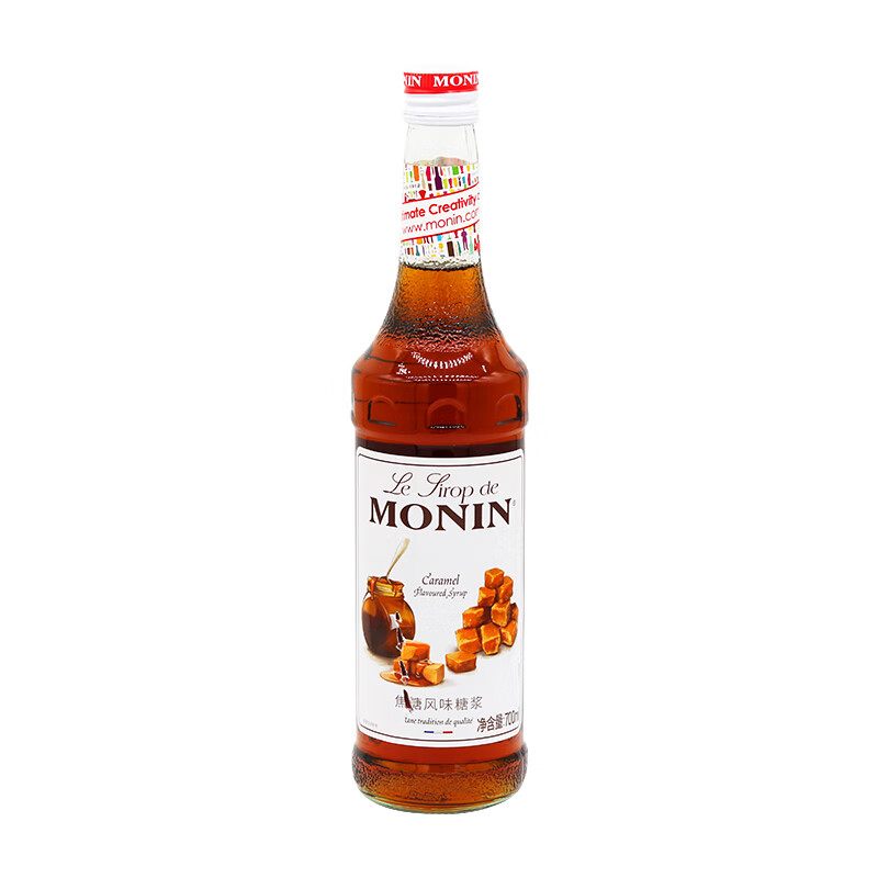 莫林（MONIN）焦糖風味糖漿玻璃瓶裝700ml咖啡雞尾酒果汁飲料 焦糖糖漿700ml