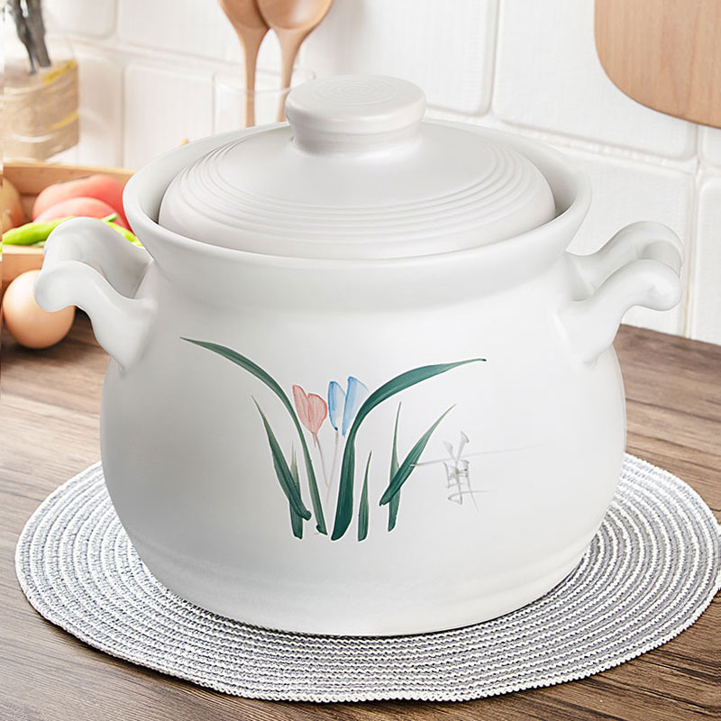 康舒（KANGSHU）煤气灶专用大容量陶瓷砂锅炖锅家用煮粥煲汤汤锅传统中式汤煲炖煲 汤锅【绝大多数人选择款】 4300ml