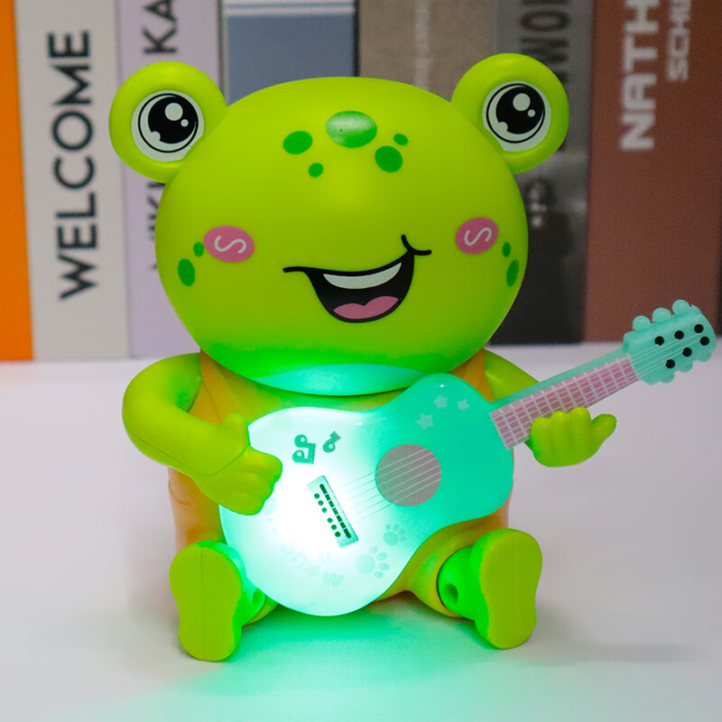 吉他歌手小青蛙绿色 玩具 普通电池
