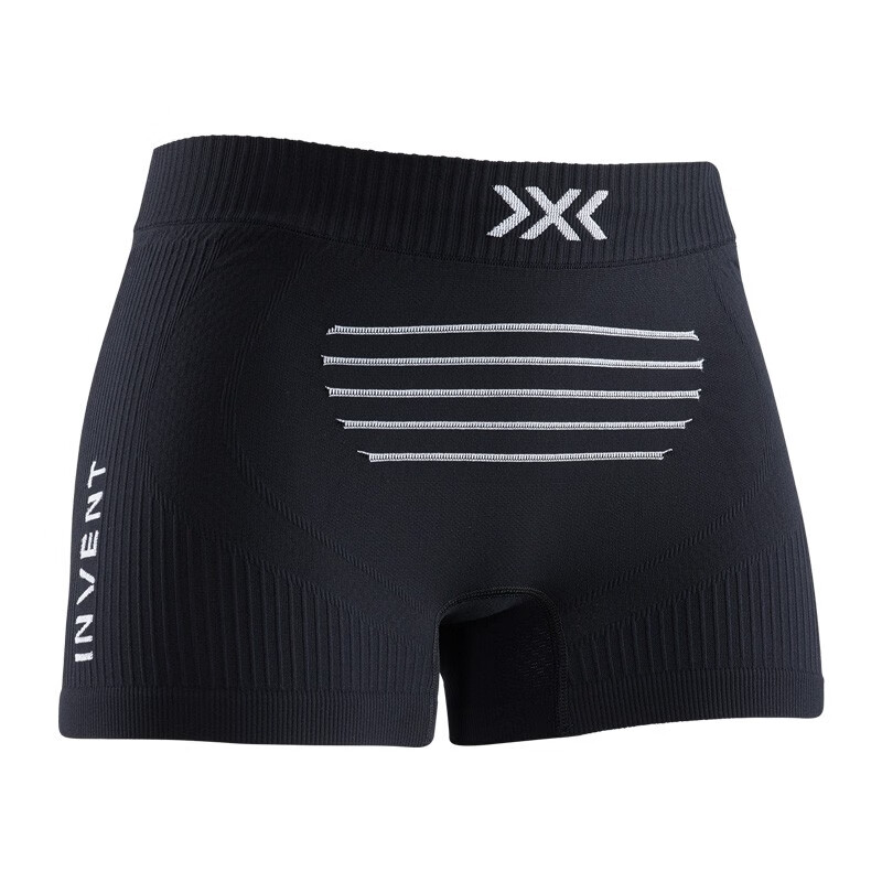 XBIONIC全新4.0优能轻量跑步运动短裤男女平角内裤吸湿排汗速干 女款 猫眼黑/极地白 M