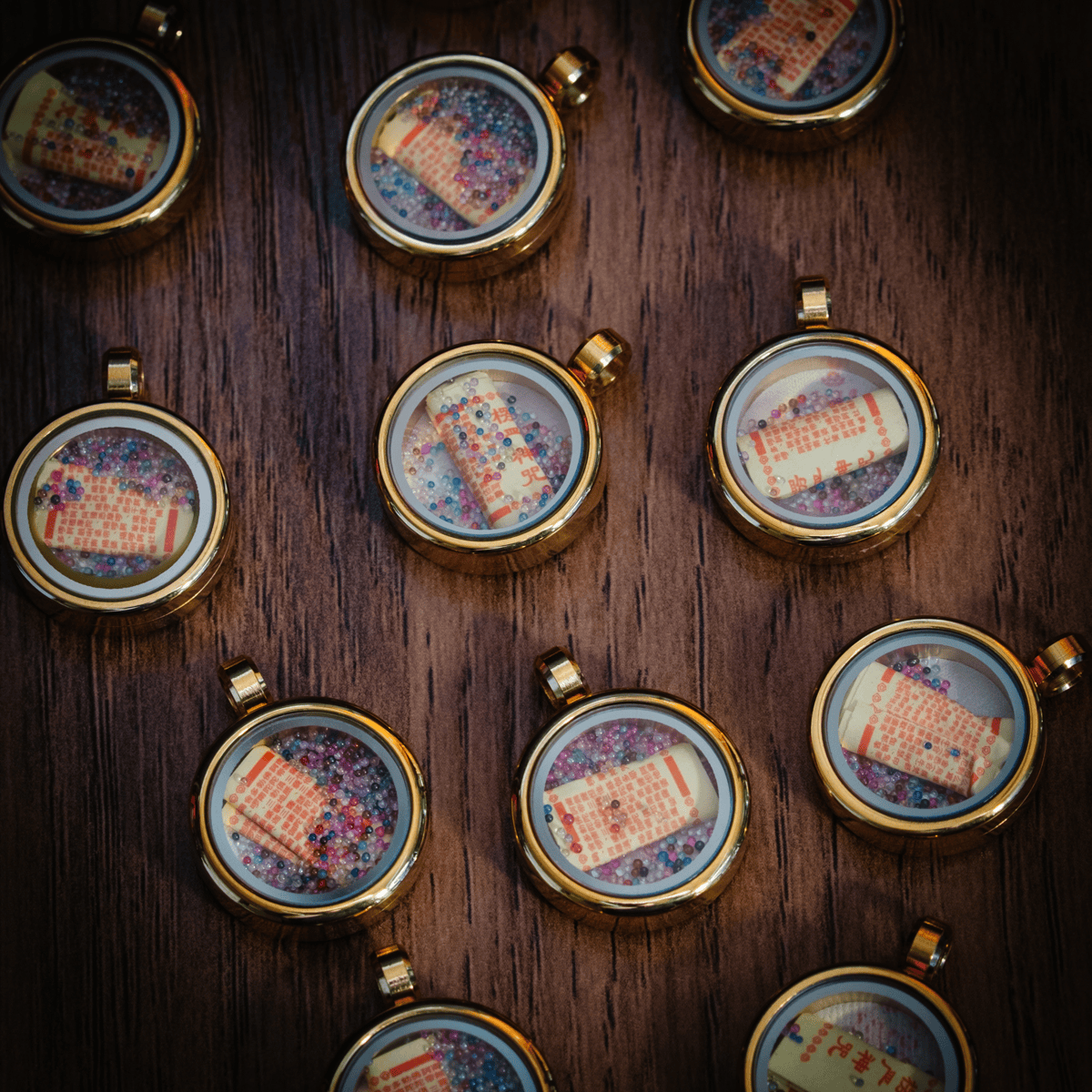 西灵逍阁藏式项链吊坠正品手绘唐卡佛眼配饰复古装饰护身符送礼物 红财神（品德）