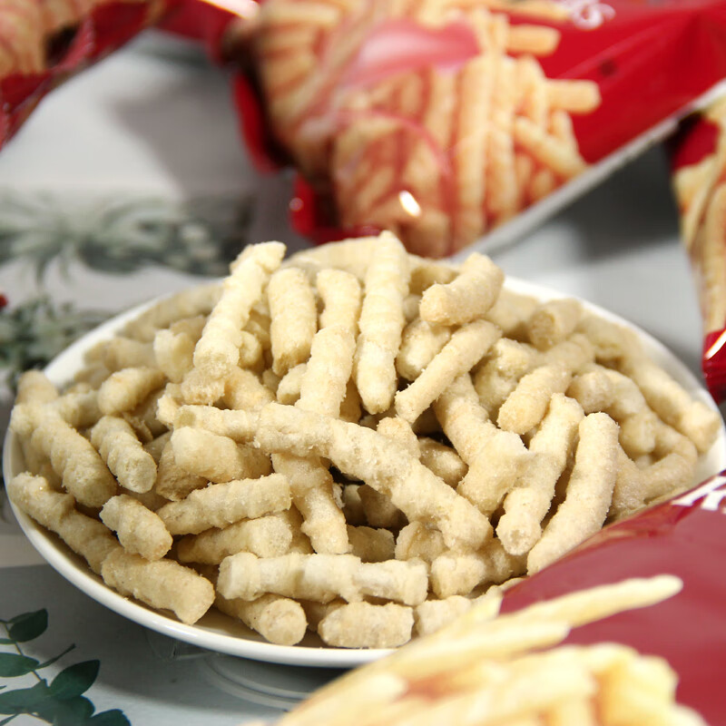 xywlkj玉美虾条30g*16包童年8590校园怀旧零食膨化鱿鱼味香脆饼大包