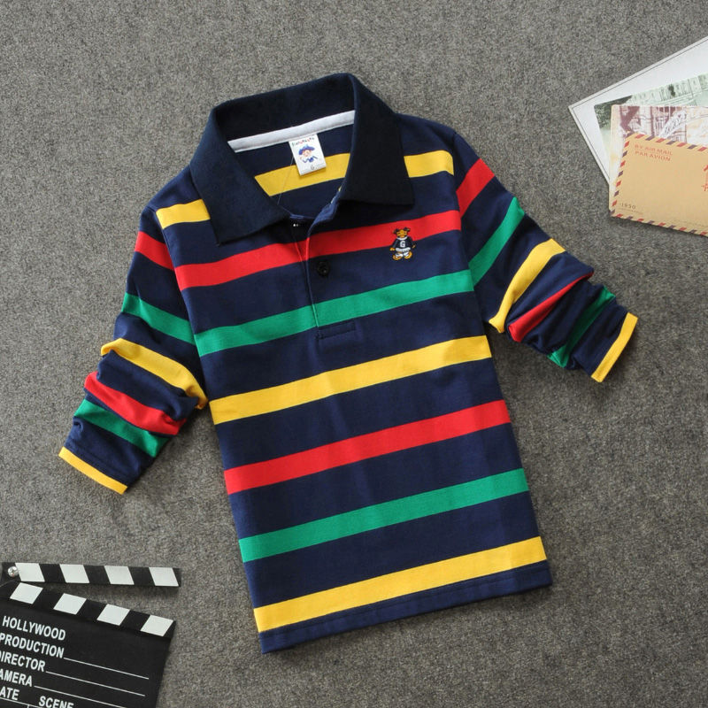 楚歌质优品 童装儿童秋衣长袖t恤翻领男童带领打底衫上衣polo衫 cf-c