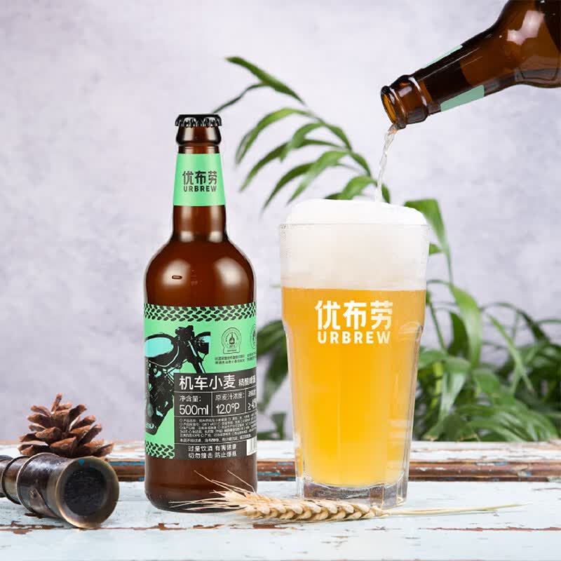 优布劳德式小麦啤酒机车小麦啤酒500ml经典啤酒火锅啤酒整箱 机车小麦 330mL 24瓶
