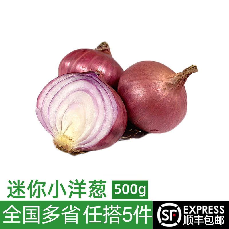 绿食者 迷你小洋葱500g 紫皮小洋葱头珍珠洋葱 时鲜蔬菜西餐配菜香料