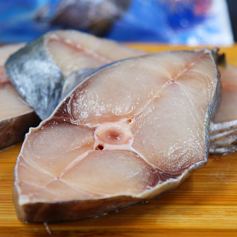 述宝海南特产海鲜新鲜马鲛鱼切片深海生鲜中段鱼肉原味冷冻过年货礼盒 原味不腌制 500g 2袋
