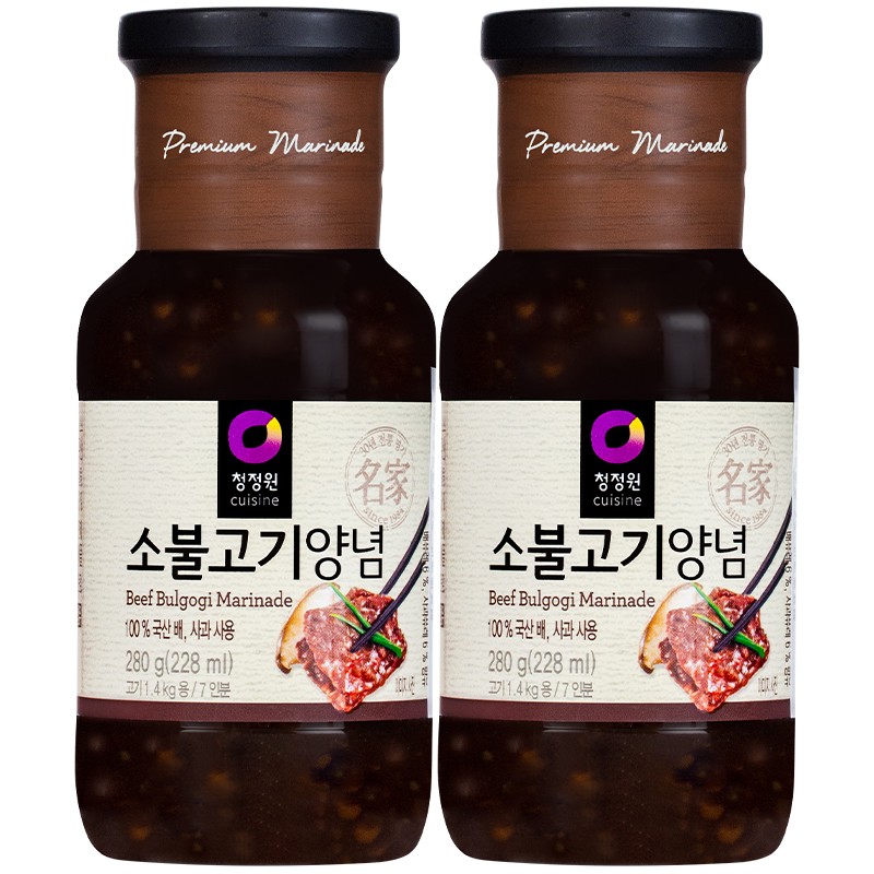 清净园韩国进口 牛肉烤肉酱280g 韩式腌肉烤肉酱五花肉包生菜酱料 2