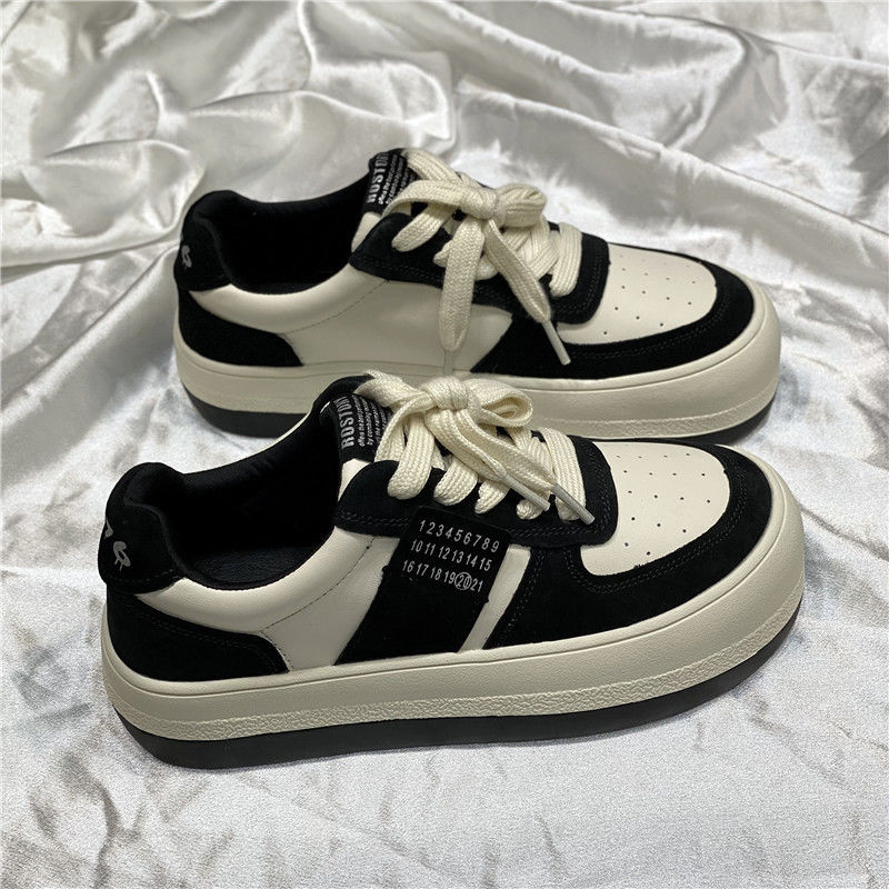 大头鞋宽头胖头鞋子女学生韩版原宿风春夏天小白鞋女新款2022厚底大头