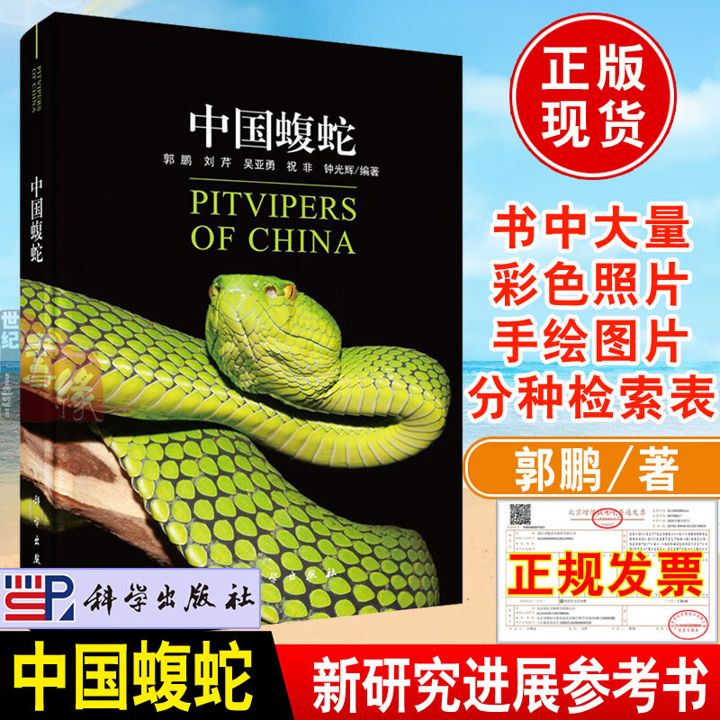 中国蝮蛇 郭鹏著中国蛇类图鉴书蝮蛇形态分类生物学资料参考工具书科研院所研究员教师学生蛇伤医务蛇类爱好者阅读书籍科学出版社