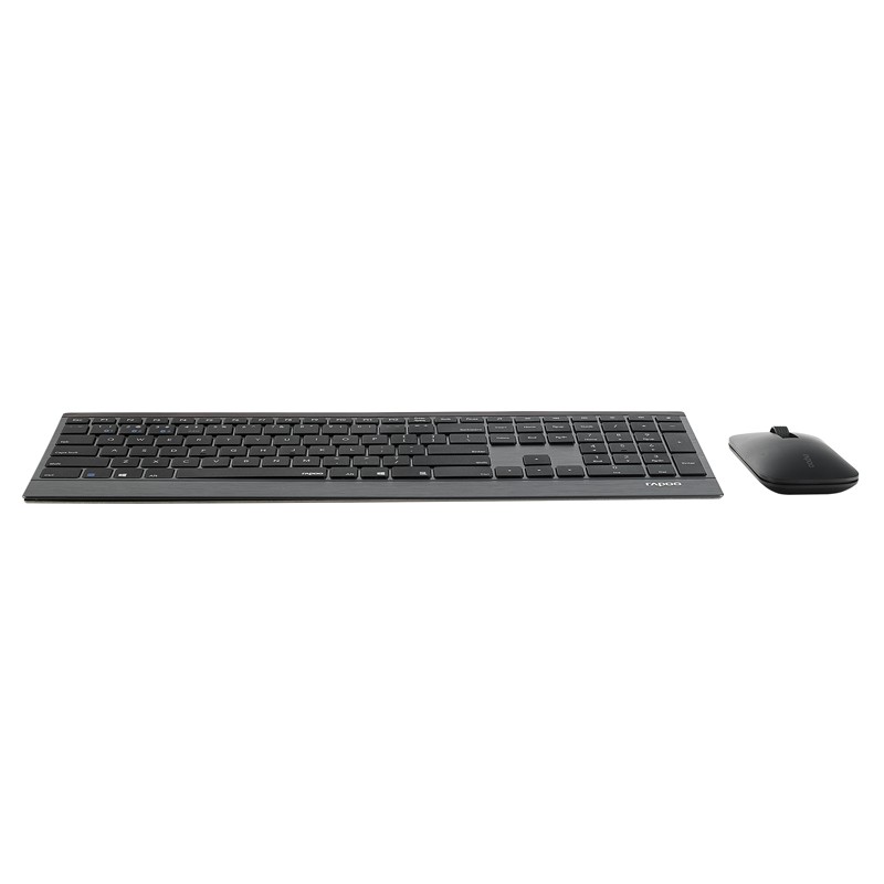 雷柏（Rapoo） 9500G 键鼠套装 无线蓝牙键鼠套装 办公键盘鼠标套装 超薄键盘 蓝牙键盘 商务键盘 黑色