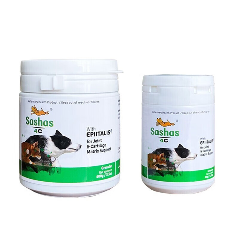 优选 萨沙关节灵澳洲进口犬猫关节软骨素宠物猫咪粘多糖关节养护 升级版速塞4c 100g*1瓶