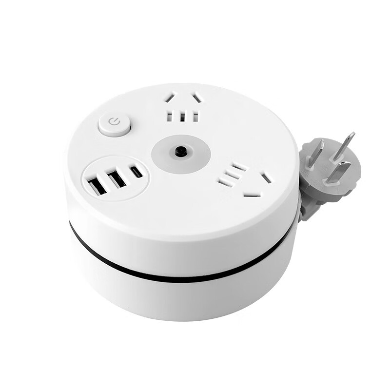 GELAN宿舍家用插座带线可伸缩插排多功能USB插线板多孔插板插头拖接 4插位带3USB带灯 1.8米