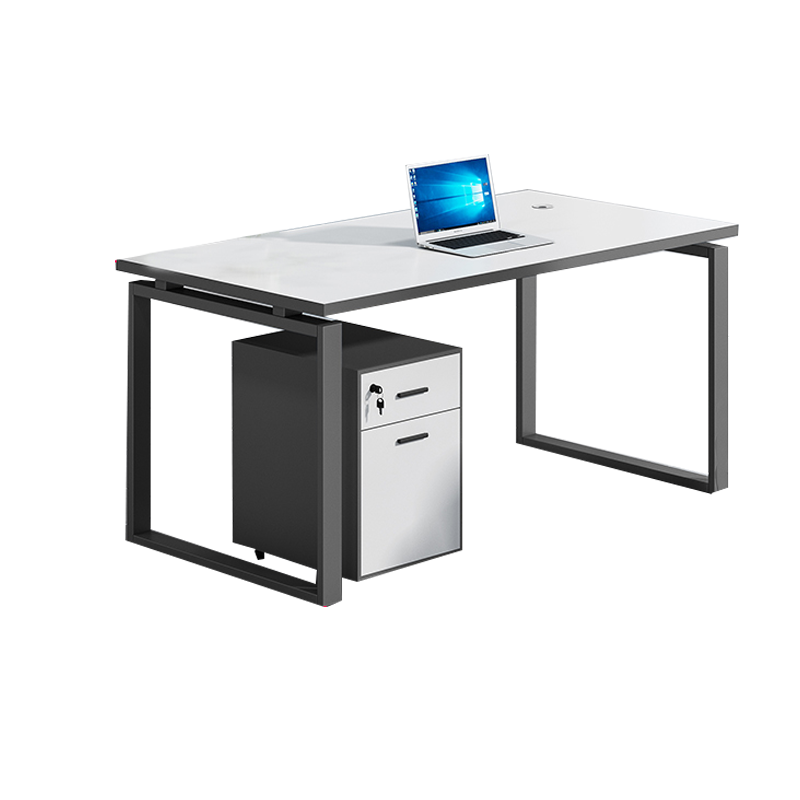 诩弈 办公家具职员桌办公桌现代简约长条财务桌屏风隔断卡位员工位电脑桌  双人位【含柜椅】