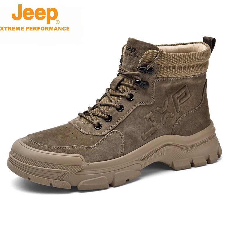 jeep spirit 1941 estd新款马丁.靴男款冬季真皮复古英伦风短.