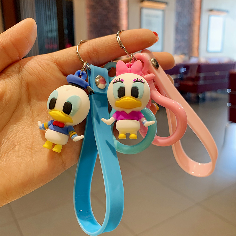 挂件网红卡通可爱玩偶公仔汽车钥匙扣创意个性书包挂饰 1#黛丝 唐纳德