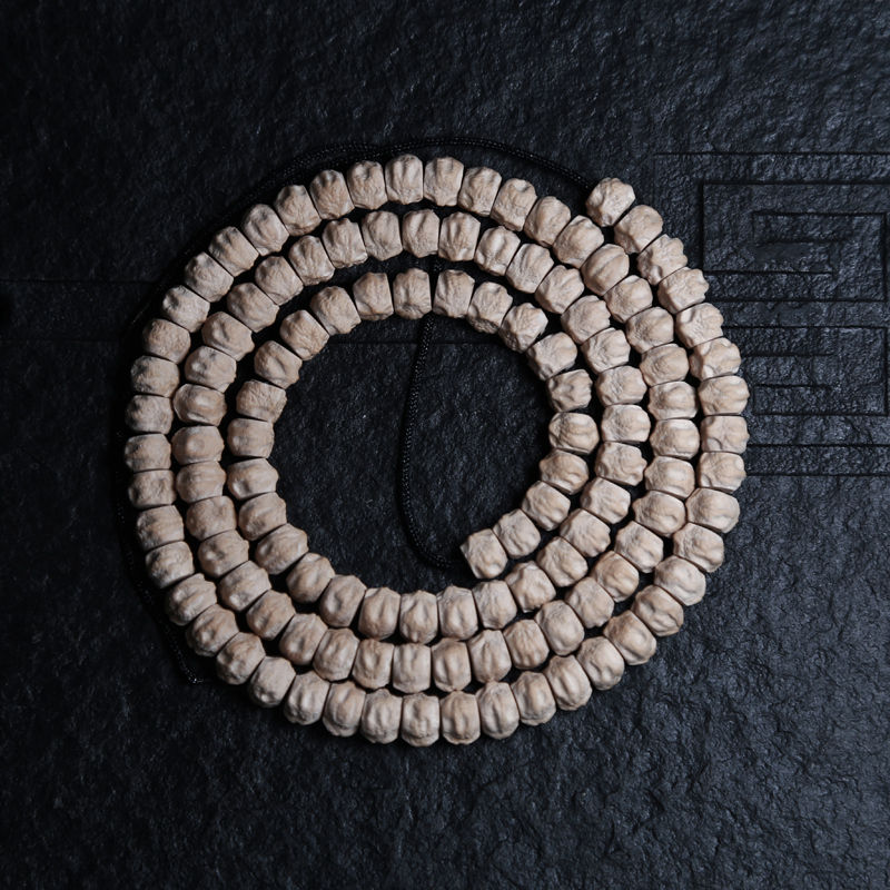 默奢 尸陀林绝世横打清一色菊花底 西藏热振寺百香籽手串 尸陀林绝世