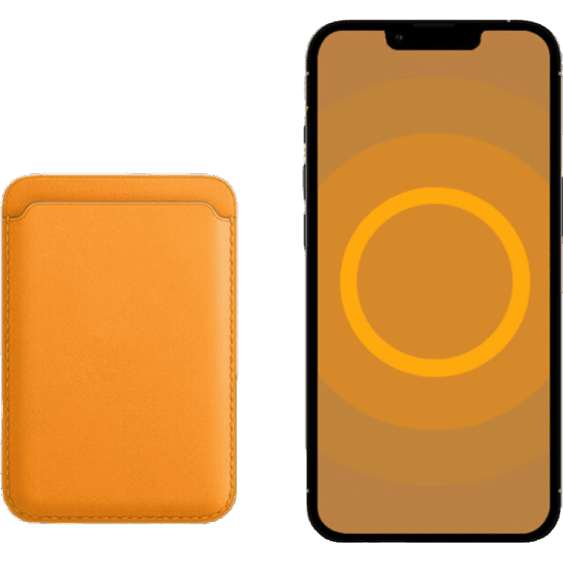 iphone12promax手机卡包真皮magsafe磁吸动画插卡贴包轻奢商务款苹果