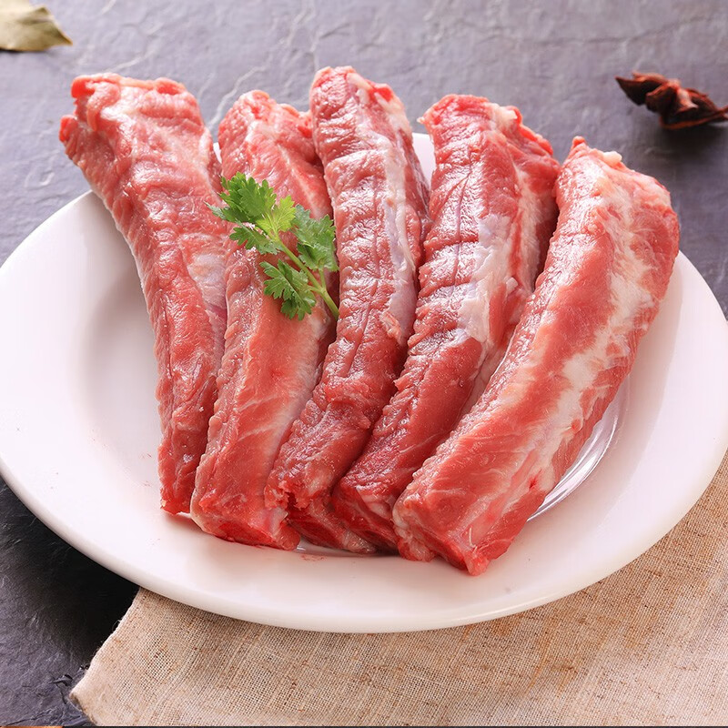 苏食【黑猪肋排 1kg 猪排骨 农家散养黑猪 猪肉生鲜