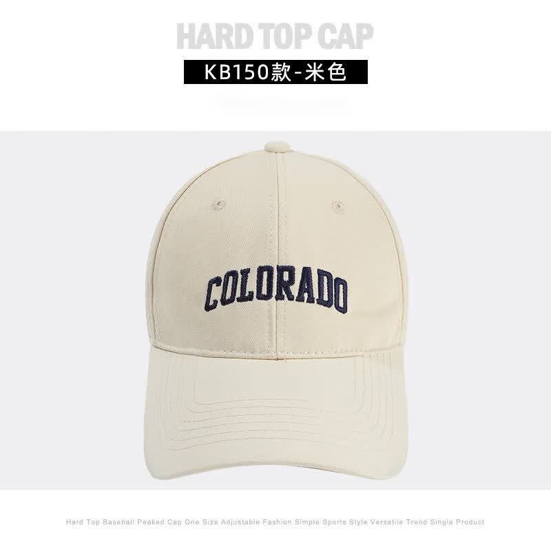 FOURDATRY女士帽子大头围棒球帽女四季通用百搭刺绣显脸小鸭舌帽子男 磨毛-黑色 均码 -可调节