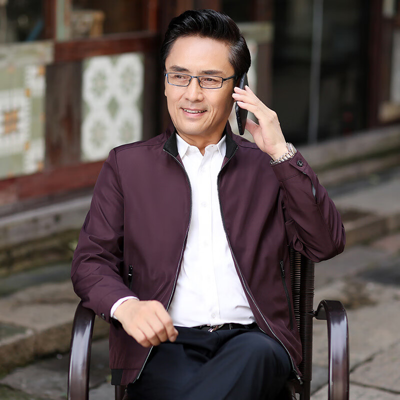 纽力巧儿子结婚爸爸穿的衣服女儿结婚公公穿的衣服喜爸爸婚宴装夹克