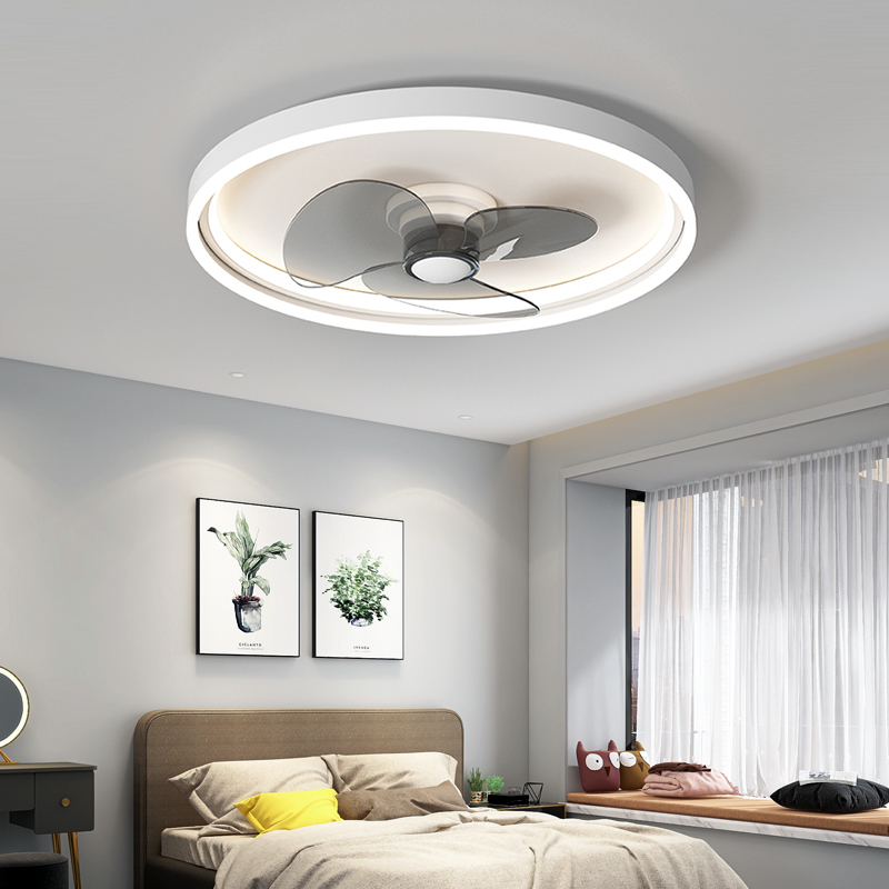 卧室三色灯现代简约圆形遥控创意艺术灯饰网红家用书房灯主卧房间灯具