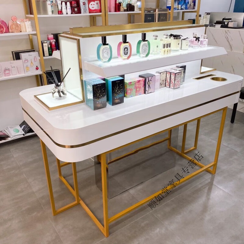 新款高端化妆品展示柜中岛柜彩妆护肤品面膜香水美容院产品饰品珠宝