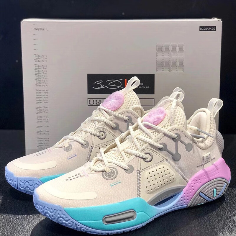 李宁(li-ning)篮球鞋全城9低帮青年版女儿童比赛减震防滑实战专业运动