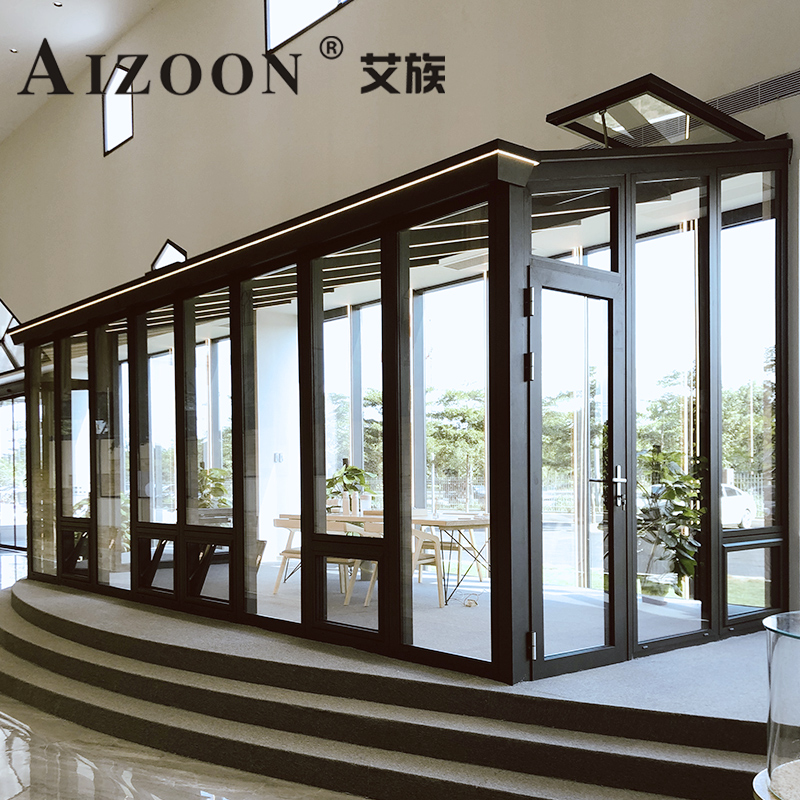 艾族(aizoon)阳光房定制断桥铝门窗封阳台露台铝合金玻璃房隔音窗户