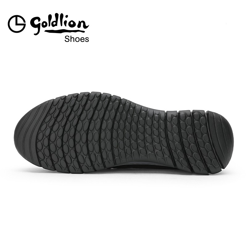 金利来(Goldlion)凉鞋男鞋皮鞋男鹿皮革透气爸爸鞋商务休闲鞋乐福鞋男士皮鞋套脚鞋 黑色 40