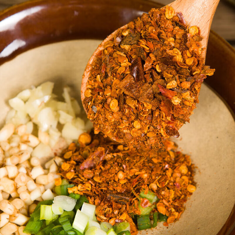 嫩个贵州特产柴火糊辣椒面 自制海椒农家辣椒粉辣子蘸水500g 中辣