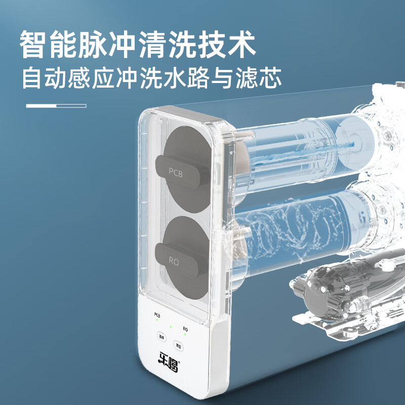 乐喝25新款净水器家用母婴直饮厨房自来水RO反渗透厨下无桶大流量纯水机9级过滤5重除菌1级水效净水机 包安装=智能屏显TDS水龙头版