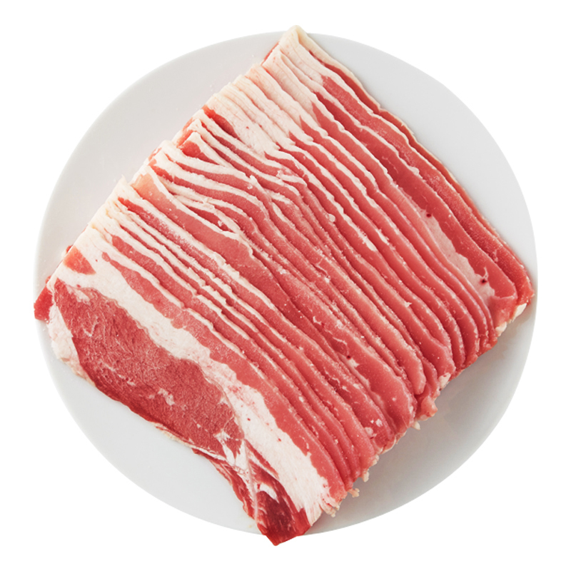 天谱乐食安格斯谷饲原切肥牛片500g  牛肉片 冷冻 火锅片烧烤食材生鲜