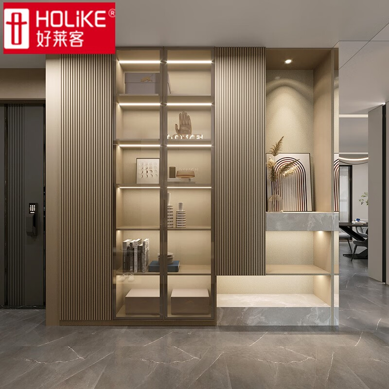好莱客入户柜定制 现代简约玄关柜餐边柜一柜双用 鞋柜门口柜子 酒柜
